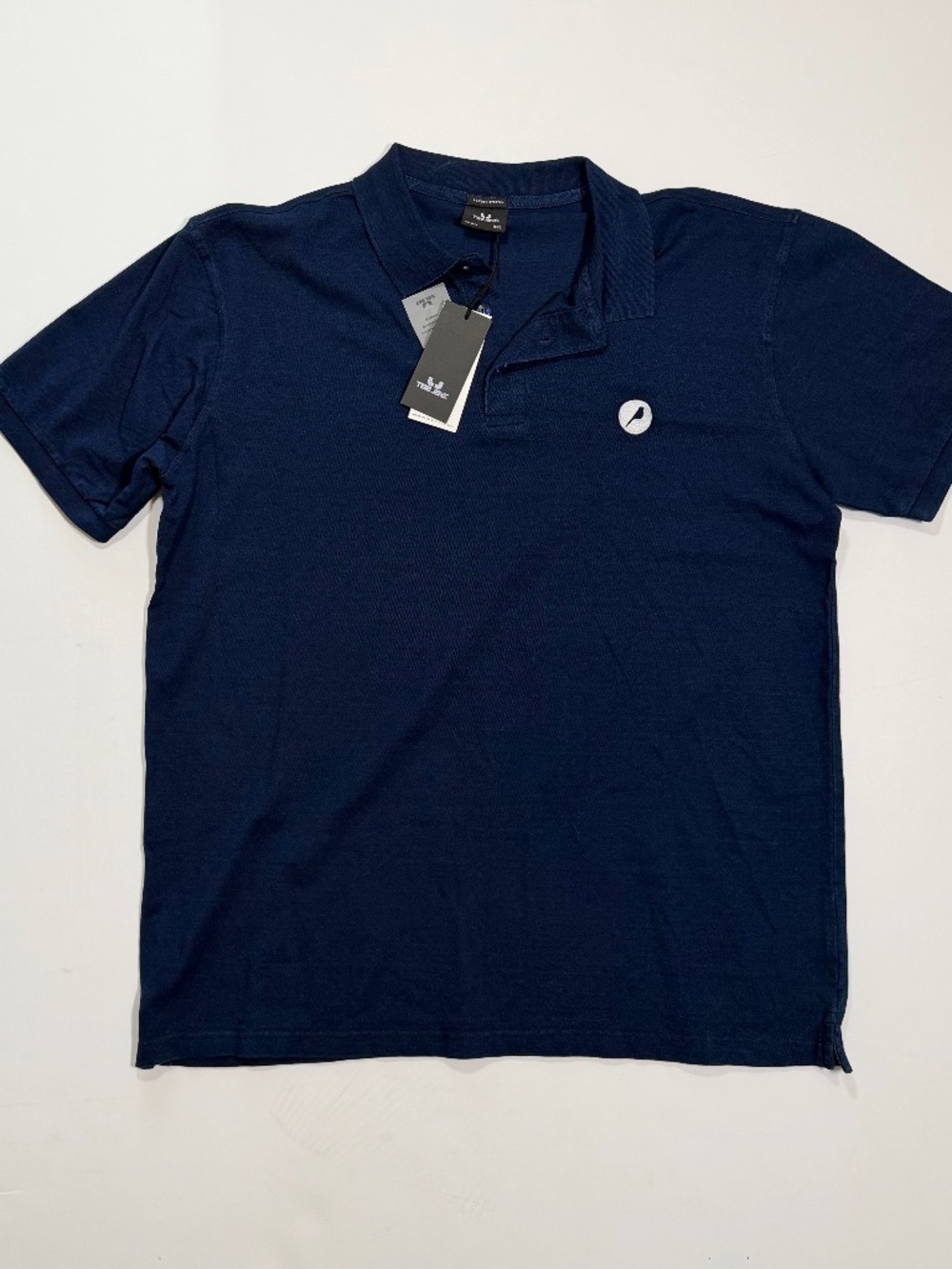 NWT Tee Jays Men's Luxury Stretch Organic Cotton Polo Shirt — Navy Blue, XXL